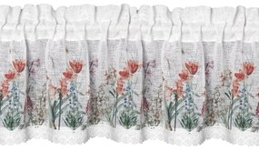 EUROFIRANY KRÁTKA ZÁCLONA NA PÁSKE NEMEZJA 150X30 CM KVETY