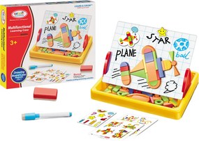 LEAN Toys Magnetická tabuľa na kreslenie s geometrickými útvarmi a magnetmi