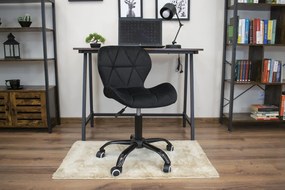 Dekorstudio Zamatová otočná stolička NOTO čierna