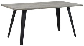 Jedálenský stôl 160 x 90 cm sivé drevo/čierna WITNEY Beliani
