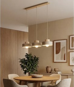 Závesný luster na lanku KIVI 3xE27/15W/230V béžový