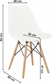 Jedálenská stolička Kemal New - biela / buk