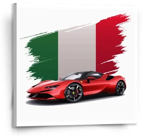 Sablio Obraz Ferrari Talianska vlajka - 110x110 cm