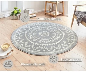 Sivý koberec Hanse Home Celebration Valencia, ⌀ 140 cm