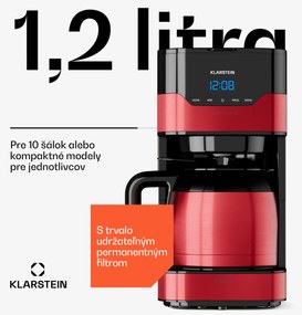 Klarstein Arabica 1.2, kávovar, 1,2 l, EasyTouch Control, strieborný/čierny