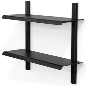 Čierna poschodová kovová polica 60 cm Hola – Spinder Design