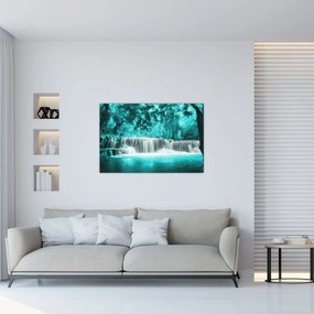 Obraz - Modrý vodopád (90x60 cm)