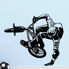 Veselá Stena Samolepka BMX Freestyle Farba: černá, Veľkosť: 100 x 87 cm