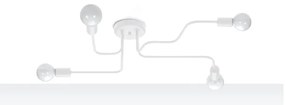 Sollux SL.1442 - Prisadený luster VECTOR 4xE27/15W/230V biela