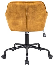 Dizajnová kancelárska stolička Esmeralda horčicový zamat
