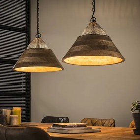 Luster 82-64 2 x Ø40cm Wooden mango shade - PRODUK JE SKLADOM - 1Ks  - Komfort-nábytok