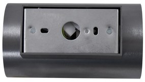 Moderná nástenná lampa tmavosivá okrúhla 2-svetlá GU10 50 mm - Sandy