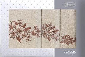 FROTÉ UTERÁK SOFIA SADA 1KS 30X50 CM, 1KS 50X90 CM, 1KS 70X140 CM BÉŽOVÁ