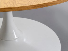 Schickeria Oak konferenčný stolík biely  Ø80 cm