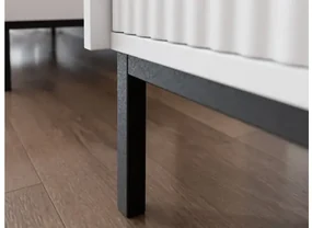 TV skrinka/stolík s krbom Samker 2K EF, Farby: biela