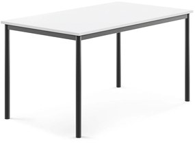 Stôl SONITUS, 1400x800x720 mm, HPL - biela, antracit