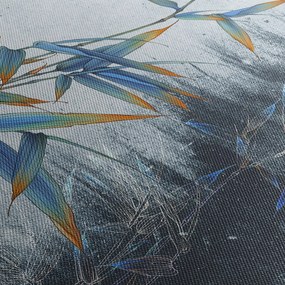 Obraz - Bambus na stene (90x60 cm)