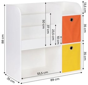 Biely drevený organizer do detskej izby