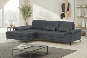 XXXLutz ROHOVÁ SEDAČKA, koža, čierna Sit & More - Sedačky - 000144039724