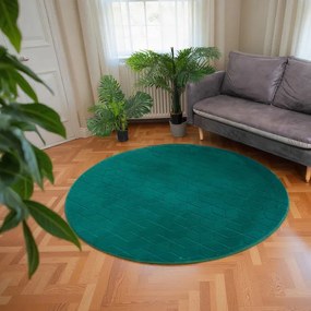 Koberec RABBIT 3D fľaškovo zelený kruh