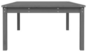 vidaXL Záhradný stolík sivý 121x82,5x45 cm borovicový masív-