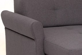 Rohová sedacia súprava Harris, tmavo šedá tkanina, ľavý roh