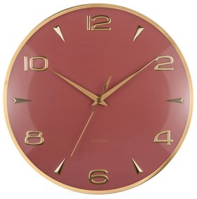 Karlsson 6017RD dizajnové nástenné hodiny červená,pr. 40 cm