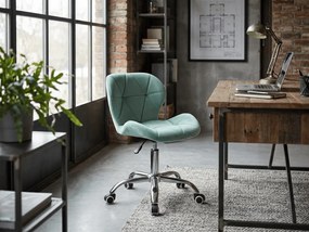 Mentolová kancelárska stolička AVOLA VELVET