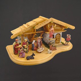 AMADEA Drevený betlehem BEZ FIGURÍK 45 cm
