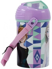 Plastová fľaša na pitie s viečkom Ľadové kráľovstvo - Frozen - 450 ml