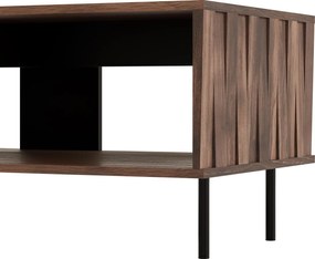 Konferenční stolek Swing 100 cm ořech/černý