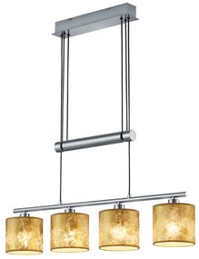 Plastové tienidlá zlaté – závesná lampa Garda 4-pl