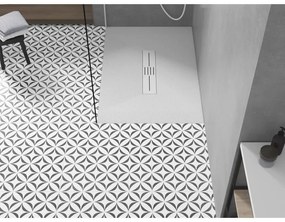 Mexen Toro, SMC obdĺžniková sprchová vanička 140 x 90 cm, biela, biela krytka, 43109014-W