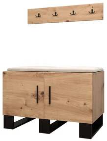 Predsieňová zostava Amanda 21 (dub artisan + béžová). Vlastná spoľahlivá doprava až k Vám domov. 1086037
