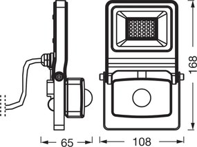 Osram - LED reflektor s pohybovým senzorom ENDURA LED/20W/230V 3000K IP44
