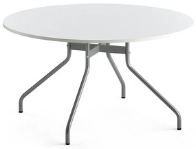 Stôl AROUND, Ø 1300 mm, biela, šedá