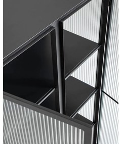 Čierna oceľová vitrína 70x143x41 cm Trixie – Kave Home