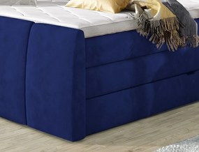 Posteľ boxspring Fresco 180x200 cm, modrá látka