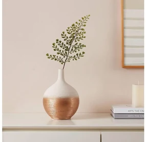 Eglo 421415 - Keramická váza SARYKSU 22x16 cm biela/zlatá EG421415