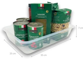 Plochý transparentný box bez veka, miska, L – 35x25x7cm, BOWL