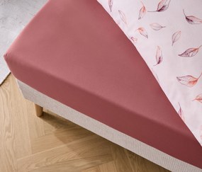 Napínacia posteľná plachta z mikrovlákna, ružová, štandardná veľkosť