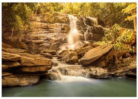 Artgeist Fototapeta - Sunny Waterfall Veľkosť: 350x245, Verzia: Standard