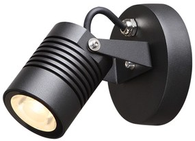 TOP-LIGHT Vonkajšie nástenné LED bodové svietidlo IBIZA, 5W, teplá biela, čierne