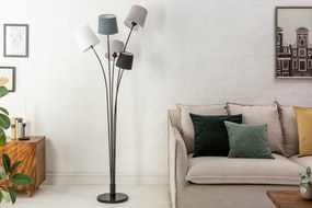 Stojacia lampa Levels čierna biela šedá