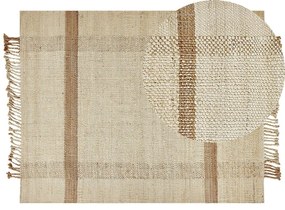 Jutový koberec 160 x 230 cm béžový YELMEZ Beliani