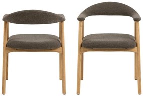 Jídelní židle Addi z masivu taupe/dub olejovaný