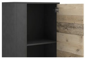 Obývacia stena BRICK hnedá/čierna