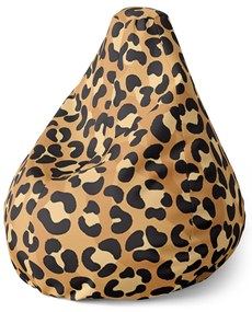 Sablio Sedací vak Pear Gepardí vzor - 70 x 95 x 15 cm