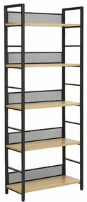 Regál Surový R5 154 cm dub prírodný/čierny