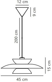 Nordlux - Luster na lanku CARMEN 1xE27/40W/230V čierna